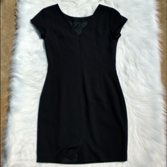 Black Silky Ann Taylor Sheath Dress - Picture 7 of 11